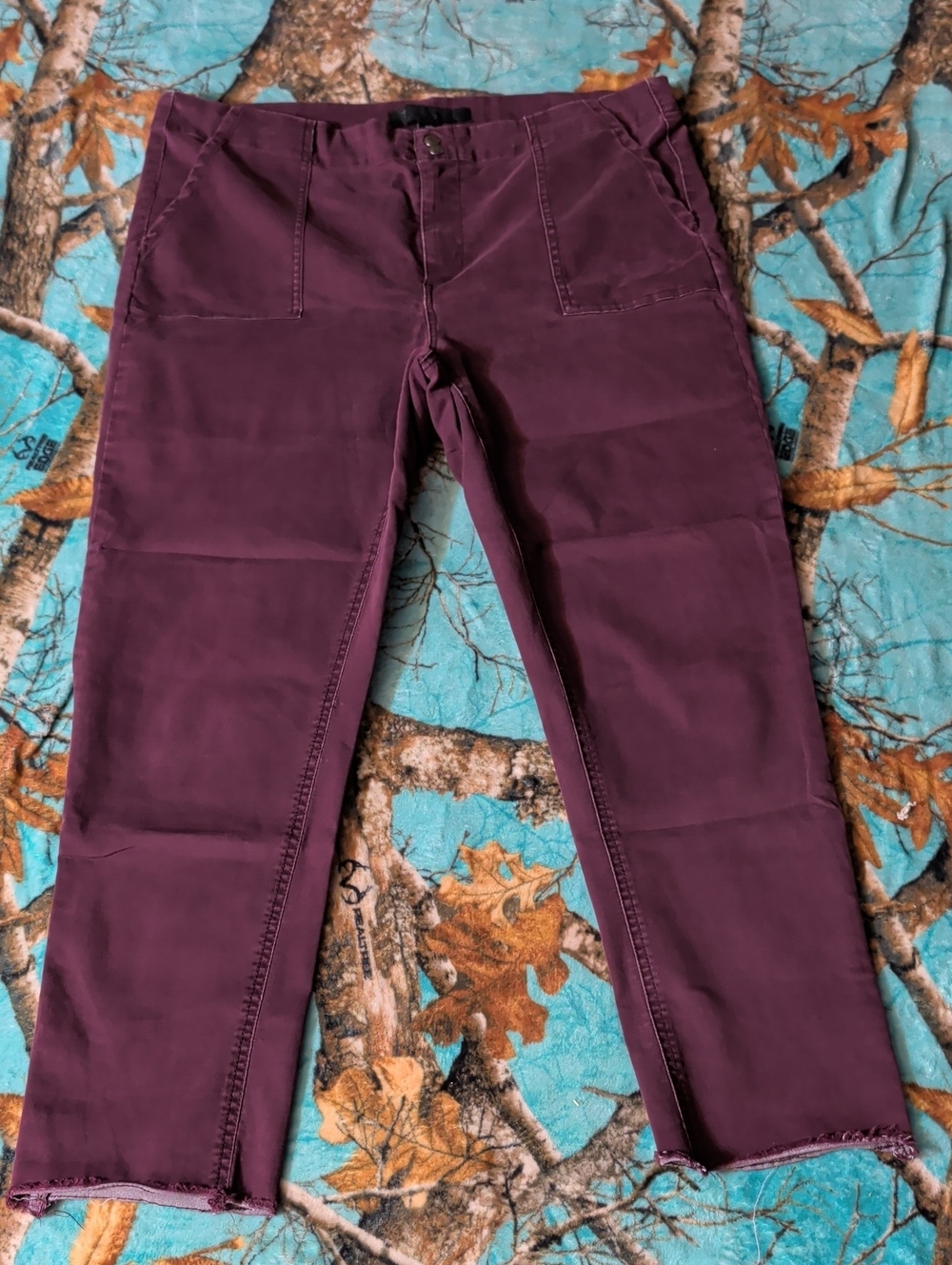 Women's Stretch Crop Jeans - Deep Plum